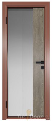 Дверь Profil Doors 7AG стекло Матовое цвет профиля Бронза вставка Каштан Темный