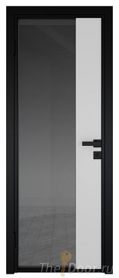 Дверь Profil Doors 7AG Цвет профиля Черный матовый RAL9005 стекло Тонированное вставка Белый матовый Дверь Profil Doors 7AG Цвет профиля Черный матовый RAL9005 стекло Тонированное вставка Белый матовый