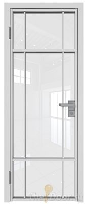 Дверь Profil Doors 8AG стекло Белый Триплекс цвет профиля Белый матовый RAL9003