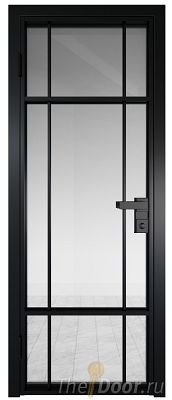 Дверь Profil Doors 8AG стекло Прозрачное цвет профиля Черный матовый RAL9005