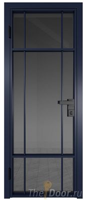 Дверь Profil Doors 8AG стекло Тонированное цвет профиля Cиний матовый RAL5003