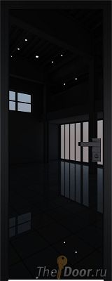 Дверь Profil Doors 1AGK стекло Lacobel Черный лак кромка Black Edition
