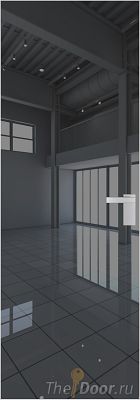 Дверь Profil Doors 1AGK кромка WHITE EDITION с 4-х сторон стекло Зеркало Grey