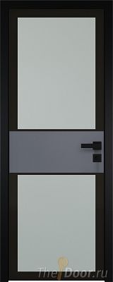 Дверь Profil Doors 5AGK вставка Антрацит стекло Мателюкс черный прокрас кромка Black Edition