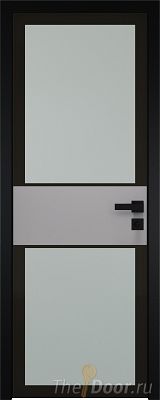 Дверь Profil Doors 5AGK вставка Манхэттен стекло Мателюкс черный прокрас кромка Black Edition