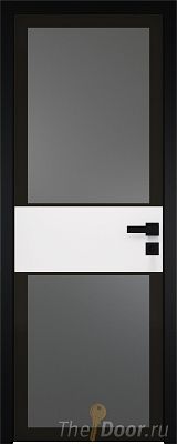 Дверь Profil Doors 5AGK вставка Аляска стекло Планибель графит черный прокрас кромка Black Edition