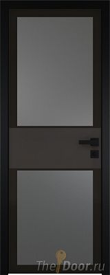 Дверь Profil Doors 5AGK вставка Черный Seidenmatt стекло Планибель графит черный прокрас кромка Black Edition