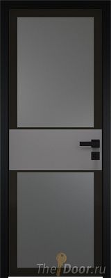 Дверь Profil Doors 5AGK вставка Грей стекло Планибель графит черный прокрас кромка Black Edition