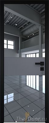 Дверь Profil Doors 5AGK вставка Антрацит стекло Зеркало кромка Black Edition