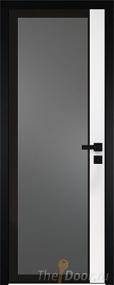 Дверь Profil Doors 6AGK вставка Аляска стекло Планибель графит черный прокрас кромка Black Edition