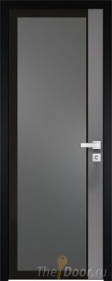 Дверь Profil Doors 6AGK вставка Грей стекло Планибель графит черный прокрас кромка Black Edition