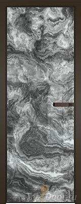 Дверь Profil Doors 1AGN стекло Атриум серебро цвет профиля Деорэ (с наличником)