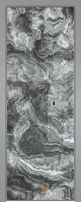 Дверь Profil Doors 1AGN стекло Атриум серебро цвет профиля Серебро (с наличником)