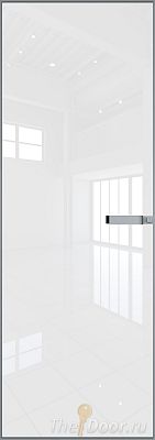 Дверь Profil Doors 1AGN стекло Lacobel Белый лак цвет профиля Серебро Дверь Profil Doors 1AGN стекло Lacobel Белый лак цвет профиля Серебро