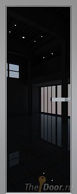 Дверь Profil Doors 1AGN стекло Lacobel Черный лак цвет профиля Серебро (с наличником) Дверь Profil Doors 1AGN стекло Lacobel Черный лак цвет профиля Серебро (с наличником)