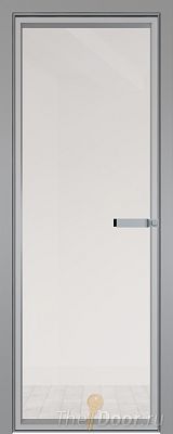 Дверь Profil Doors 1AGN стекло Прозрачное цвет профиля Серебро (с наличником)