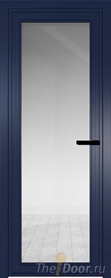 Дверь Profil Doors 1AGP Цвет профиля Cиний матовый RAL5003 стекло Прозрачное