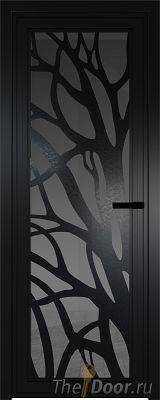 Дверь Profil Doors 1AGP стекло Тонированное цвет профиля Черный матовый RAL9005 вставка Рисунок 2