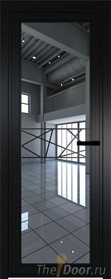 Дверь Profil Doors 1AGP стекло Зеркало цвет профиля Черный матовый RAL9005 вставка Рисунок 1 Дверь Profil Doors 1AGP стекло Зеркало цвет профиля Черный матовый RAL9005 вставка Рисунок 1