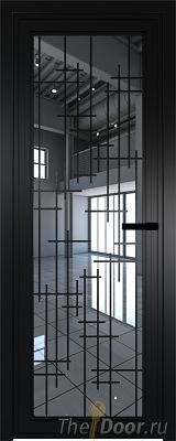 Дверь Profil Doors 1AGP стекло Зеркало цвет профиля Черный матовый RAL9005 вставка Рисунок 6 Дверь Profil Doors 1AGP стекло Зеркало цвет профиля Черный матовый RAL9005 вставка Рисунок 6
