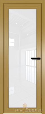 Дверь Profil Doors 1AGP Цвет профиля Золото стекло Белый Триплекс