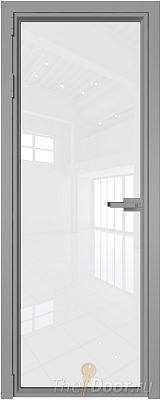Дверь Profil Doors 1AV стекло Белый Триплекс цвет профиля Серебро Дверь Profil Doors 1AV стекло Белый Триплекс цвет профиля Серебро