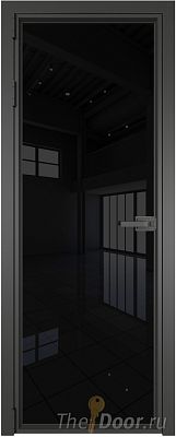 Дверь Profil Doors 1AV стекло Черный Триплекс цвет профиля Серая ночь Дверь Profil Doors 1AV стекло Черный Триплекс цвет профиля Серая ночь