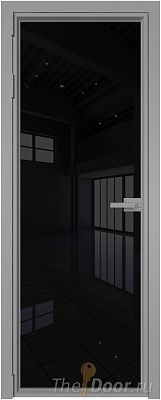 Дверь Profil Doors 1AV стекло Черный Триплекс цвет профиля Серебро Дверь Profil Doors 1AV стекло Черный Триплекс цвет профиля Серебро