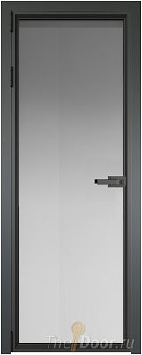 Дверь Profil Doors 1AV стекло Прозрачное цвет профиля Серая ночь