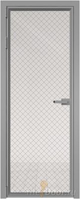 Дверь Profil Doors 1AV стекло Ромб черный цвет профиля Серебро Дверь Profil Doors 1AV стекло Ромб черный цвет профиля Серебро