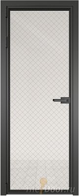 Дверь Profil Doors 1AV стекло Ромб золото цвет профиля Серая ночь