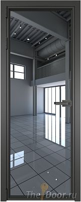 Дверь Profil Doors 1AV стекло Зеркало цвет профиля Серая ночь Дверь Profil Doors 1AV стекло Зеркало цвет профиля Серая ночь