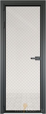 Дверь Profil Doors 1AX стекло Ромб золото цвет профиля Серая ночь