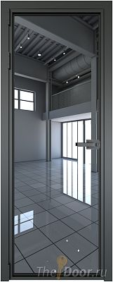 Дверь Profil Doors 1AX стекло Зеркало цвет профиля Серая ночь