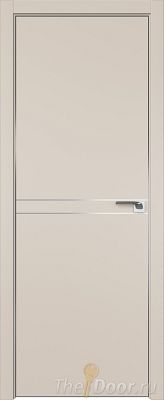 Дверь Profil Doors 111E цвет Санд кромка Матовый Алюминий с 4-х сторон