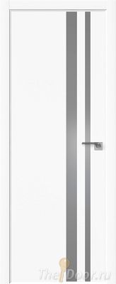 Дверь Profil Doors 16E цвет Аляска кромка ABS в цвет с 4-х сторон стекло Lacobel Серебро Матлак