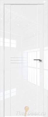 Дверь Profil Doors 151L цвет Белый люкс молдинг Алюминиевый 3 мм