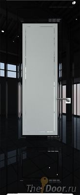Дверь Profil Doors 2.103L цвет Черный люкс стекло Гравировка 4