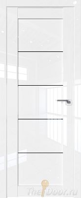 Дверь Profil Doors 2.11L Белый Люкс стекло Черный Триплекс