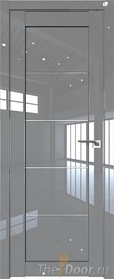 Дверь Profil Doors 2.11L цвет Грей Люкс стекло Прозрачное