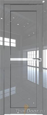 Дверь Profil Doors 2.43L цвет Грей Люкс стекло Белый Триплекс