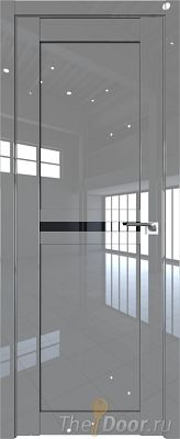 Дверь Profil Doors 2.43L цвет Грей Люкс стекло Черный Триплекс