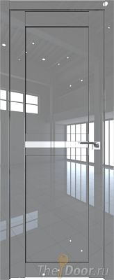 Дверь Profil Doors 2.43L цвет Грей Люкс стекло Прозрачное