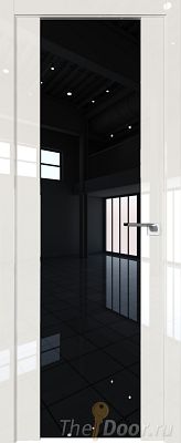 Дверь Profil Doors 8L Глянец Магнолия люкс стекло Черный Триплекс