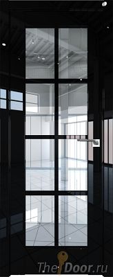 Дверь Profil Doors 101L цвет Черный люкс стекло Прозрачное
