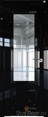 Дверь Profil Doors 2.103L цвет Черный люкс стекло Прозрачное