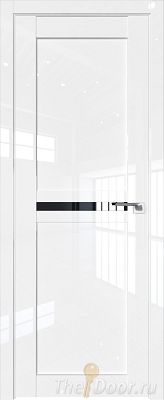 Дверь Profil Doors 2.43L цвет Белый люкс стекло Черный Триплекс