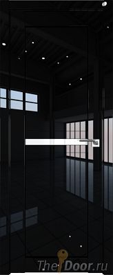 Дверь Profil Doors 2.43L цвет Черный люкс стекло Белый Триплекс