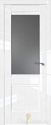 Дверь Profil Doors 2L цвет Белый люкс стекло Графит