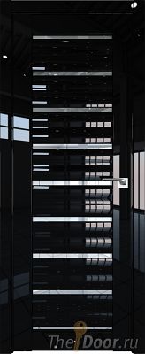 Дверь Profil Doors 76L цвет Черный люкс стекло Прозрачное